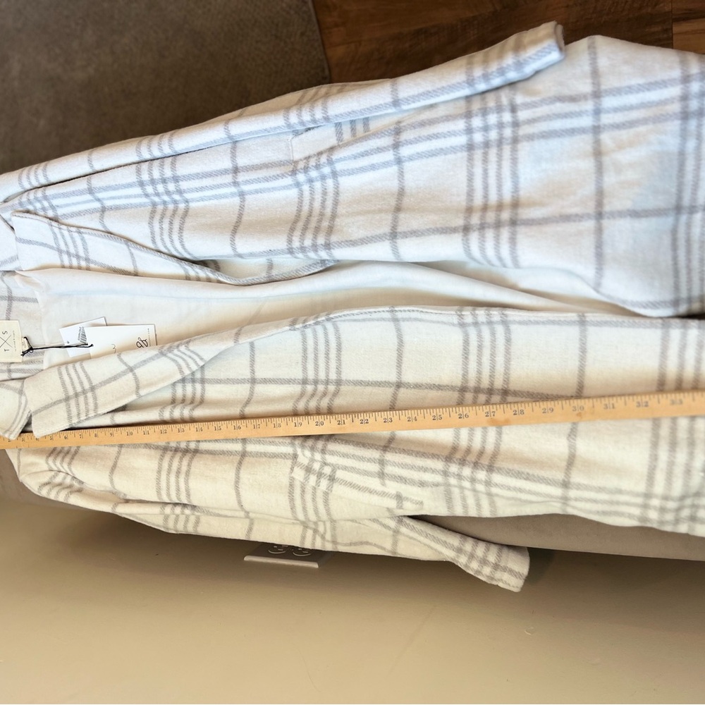 Thread & Supply Plaid OverCoat in Cream, Gray - Picture 8 of 9